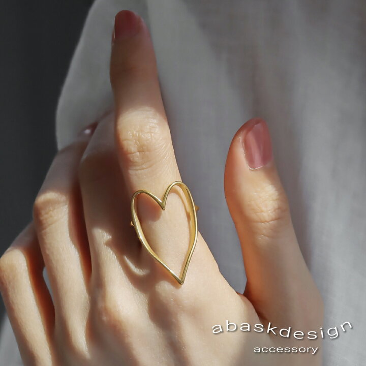 楽天市場】リング 金属アレルギー対応 ニュアンスハートリング ハート  