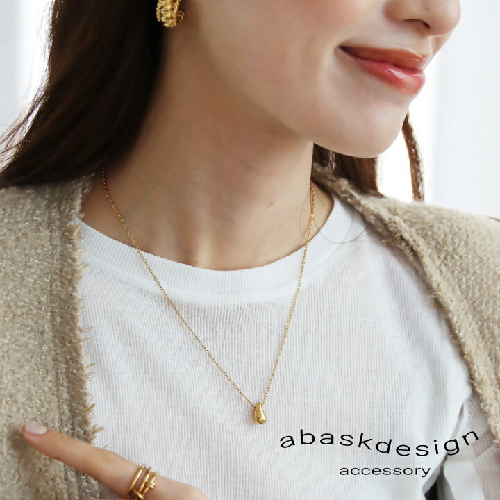 楽天市場】ネックレス ドロップモチーフネックレス 18K 金属アレルギー 