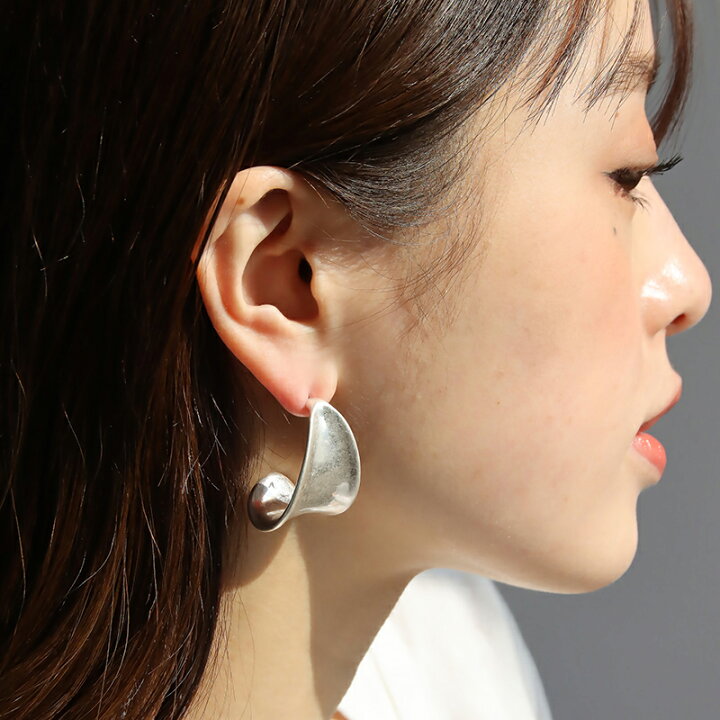 楽天市場】ピアス カーブピアスLカーブピアス L 合金 シルバー 
