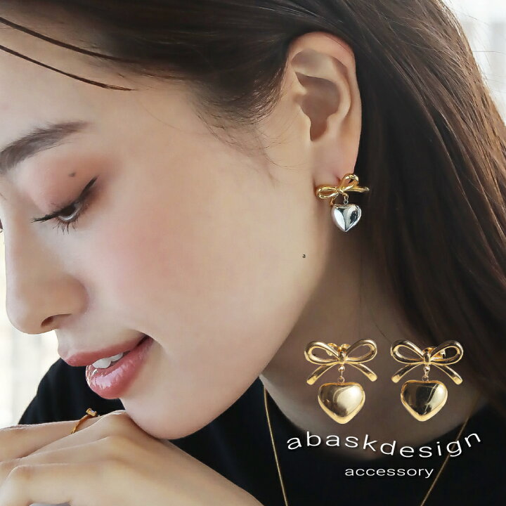 楽天市場】＼MAX30%OFFクーポン有／ピアス ハートリボンピアス 