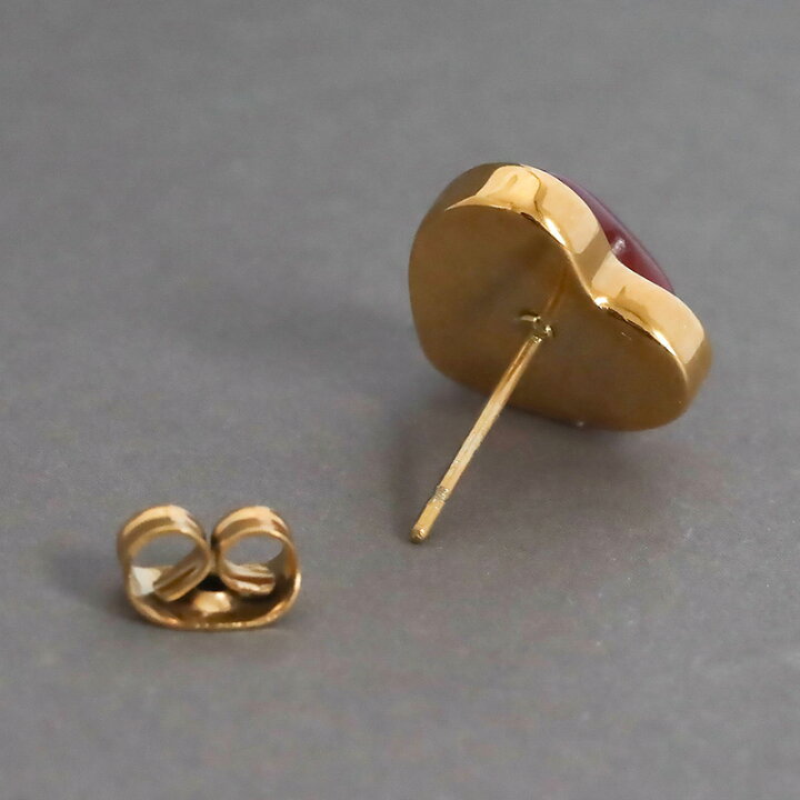 楽天市場】ピアス 天然石 ピアス ハートモチーフピアス 瑪瑙 レッド 