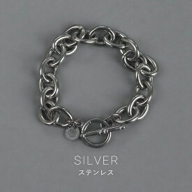 ブレスレット 金属アレルギー対応 レディース ステンレス チェーンブレスレット ゴールド シルバー 太め サージカルステンレス つけっぱなし シンプル アクセサリー 女性 プレゼント プチギフト かわいい おしゃれ 人気