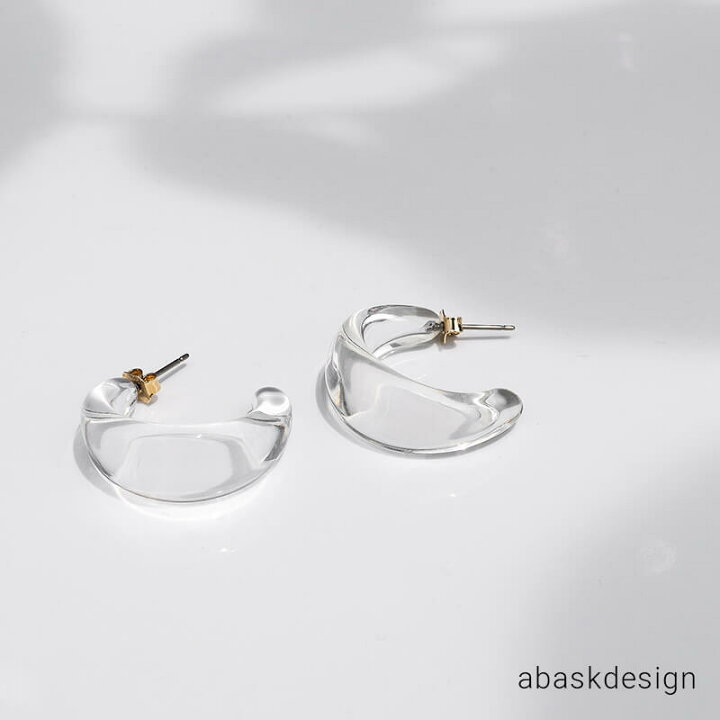 楽天市場】＼MAX30%OFFクーポン有／ピアス フープピアス 半円 軽い 