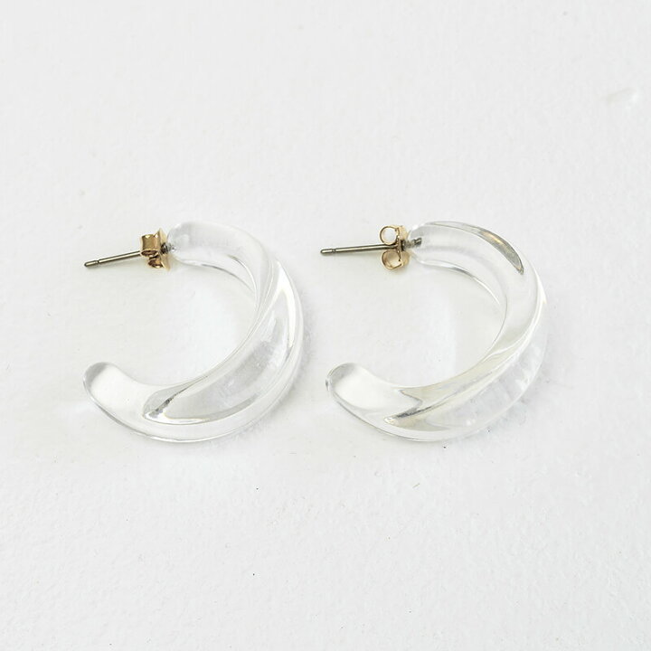楽天市場】＼MAX30%OFFクーポン有／ピアス フープピアス 半円 軽い 