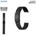 腕時計 ベルト 時計 バンド ステンレス メタルベルト BAMBI バンビ ブラック 黒 18mm 19mm 20mm 金属 メタル ブレス 交換 替えベルト BSBE4872B