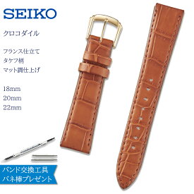 【4日20時から限定クーポン!】 腕時計 ベルト 時計 バンド SEIKO セイコー ワニ クロコダイル 純正 17mm 18mm 19mm タケフ マット 革 革ベルト 腕時計ベルト 時計バンド 交換 替えベルト DEL5 DEL6