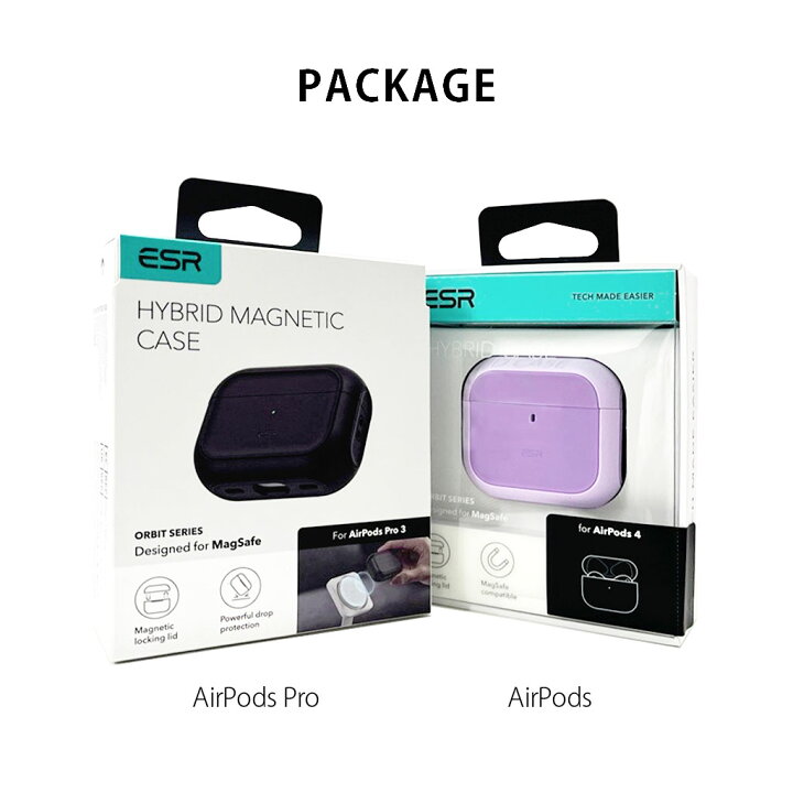 楽天市場】AirPods Pro 3 第3世代 AirPods4ケース ESR ORBIT MagSafe 