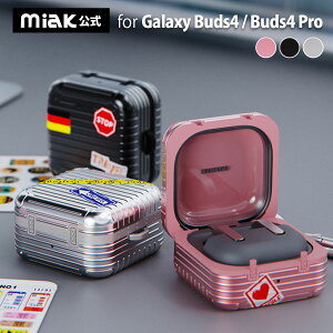 [Galaxy Buds4/Buds4 Pro�p] miak �L�����[�P�[�X [ �X�[�c�P�[�X���`�[�t�̗��̃f�U�C�� �Z�p���[�g�\�� �ϏՌ���d�\�� �|���J�[�{�l�[�g TPU �J���r�i�t�� �f�R�V�[������ LED�\�� ���C�����X�[�d
