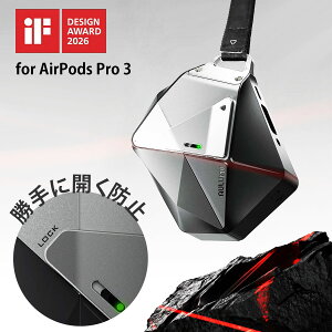 AULUMU A39 for AirPods Pro 3�i���b�N���X�g���b�v�t���j�_�C���J�b�g�􉽊w�P�[�X AirPodsPro3�P�[�X �ϏՌ� ���h�~ ���ϋv ���I ������� ���������� �X�^�C���b�V�� ���C�����X�[�d�\ �X�g���b