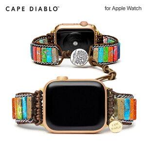 CAPE DIABLO AbvEHb` t[TCY nh VR×nhCh `NGiW[ L/STCY for Apple Watch 49mm, 46/45/44/42/41/40/38mm (Ultra3/2/1,Series11-1,SE3-1) uXbg  i`