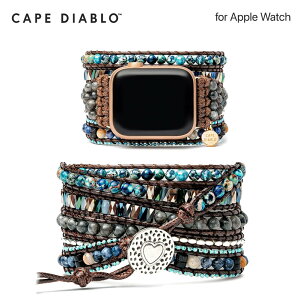 CAPE DIABLO AbvEHb` doh VR×nhCh Z[I[V M/STCY for Apple Watch 49mm, 46/45/44/42/41/40/38mm (Ultra3/2/1,Series11-1,SE3-1) t[TCY Gy[Xg[ u