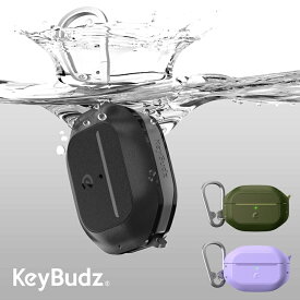 KeyBudz AirPods Pro (第2世代/第1世代）Element 防水ケース 米軍MIL規格 IP68 カラビナ付き エアーポッズ AirPods Pro2 防塵 耐衝撃 落下防止 セキュアロック 抗菌処理 USB-C Lightning対応