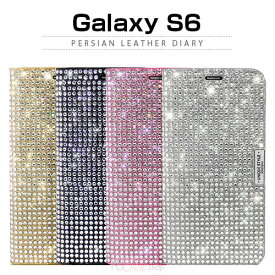 Galaxy S6 ケース Dream Plus Persian Leather Diary ラインストーン,きらきら,合皮,レザー,手帳型,カード収納,,galaxy 6 エッジ,ギャラクシー6 エッジ,galaxy s6 edge カバー,ギャラクシー s6 エッジ カバー
