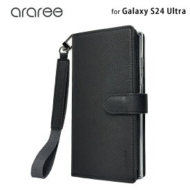 Galaxy S24 Ultra 手帳型ケース araree Wallet Diary ブラック サムスン ギャラクシー ウルトラ galaxy ダイアリー ウォレット カード 収納 財布 韓国 ブランド アラリー SCG25 SC-51E