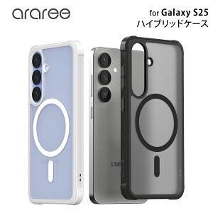 Galaxy S25 MagSafeΉ nCubh P[XJo[ araree DUPLE M ARMOR ČRMILKi Qi2Ή op[ Jo[ TX MNV[ X}[gtH Android X}z wʃJo[ obNJo[ op[