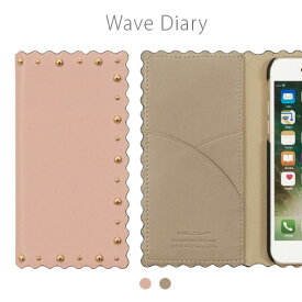 【訳あり アウトレット】 iPhone SE (第3世代) ケース カバー 手帳型 Eblouir Wave Diary [iPhone SE3/SE2/8/7]