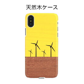 iPhone XS / X ケース 天然木 Man&Wood Yellow Wind（マンアンドウッド イエローウィンド）アイフォン カバー 木製