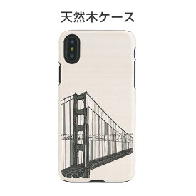iPhone XS / X ケース 天然木 Man&Wood Hand Bridge（マンアンドウッド ハンドブリッジ）アイフォン カバー 木製