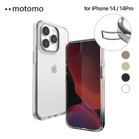 iPhone14 14Pro ケース クリア カバー motomo INO Achrome Shield Strap Case | iPhone14Pro アイフォン14 アイフォン バックカバー 透明 クリアケース 背面カバー バンパー TPU 耐衝撃 丈夫 メタル ストラップホール付き スリム ワイヤレス充電