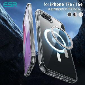 [iPhone 17e/16e�p] �ČRMIL�K�i ESR Classic MagSafe�Ή� �N���A�P�[�X �n�C�u���b�h�J�o�[ [���E�ȒP �ϏՌ����\ ] �A�C�z���P�[�X