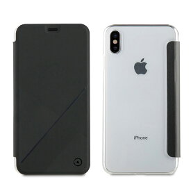 iPhone XS / X ケース iPhone XS Max ケース muvit FOLIO CASE 手帳型（ムービット フォリオケース）アイフォン カバー 背面クリア