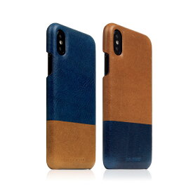 iPhone XS / X ケース本革 SLG Design Temponata Leather Back case バイカラー タンポナタレザー 背面カバー型 「名入れ刻印対象商品」