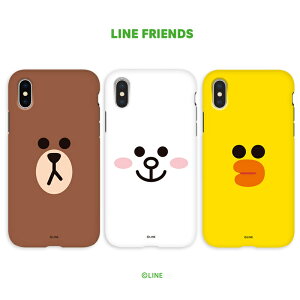 y󂠂 AEgbgz iPhone XS / X P[X iPhone XS Max P[X iPhone XR P[XLINE FRIENDS DUAL GUARD FACEiCtY fAK[h tFCXjACtH Jo[
