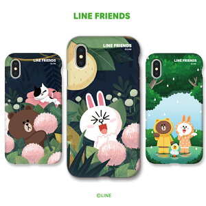 iPhone XS / X P[X iPhone XS Max P[X iPhone XR P[XLINE FRIENDS DUAL GUARD e[}iCtY fAK[hjACtH Jo[