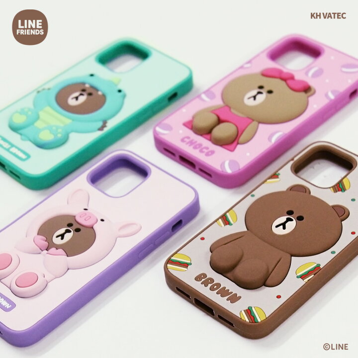 楽天市場 正規品 Iphone11 ケース カバー Line Friends Silicon Iphone 11pro Xs X ラインフレンズ 背面カバー アイフォン ハードケース ソフト 耐衝撃 衝撃吸収 おしゃれ かわいい イラスト キャラクター 立体 アビィニューヨーク