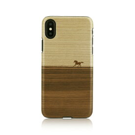 iPhone XS / X ケース天然木 Man&Wood Mustang（マンアンドウッド マスタング）アイフォン カバー 木製
