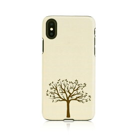 iPhone XS / X ケース天然木 Man&Wood Apple tree（マンアンドウッド アップルツリー）アイフォン カバー 木製