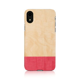 iPhone XR ケース天然木 Man&Wood Miss match（マンアンドウッド ミスマッチ）アイフォン カバー 木製