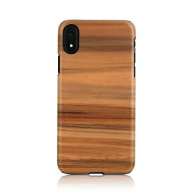iPhone XR ケース天然木 Man&Wood Cappuccino（マンアンドウッド カプチーノ）アイフォン カバー 木製