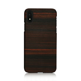 iPhone XR ケース天然木 Man＆Wood Ebony （マンアンドウッド エボニー）アイフォン カバー 木製