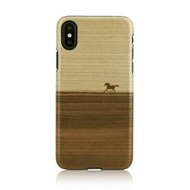 【訳あり アウトレット】 iPhone XS Max ケース天然木 Man&Wood Mustang（マンアンドウッド マスタング）アイフォン カバー 木製