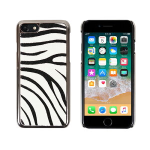 iPhone SE (3) P[X Jo[ GAZE Zebra Calf Hair Bar [iPhone SE2/8/7] ACtH [u J[twA[o[   ؍ uh QCY