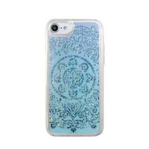 iPhone SE (��3����) �P�[�X �J�o�[ icover Sparkle case White lace [iPhone SE2/8/7] �L���L�� ���� ����� �O���b�^�[ ���� �A�C�t�H�� �w�� �n�[�h�J�o�[