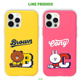 アイフォン 12 ケース mini LINE FRIENDS VARSITY カラーソフトケースiphone 12 pro カバー iphone 12 mini ケース 可愛い 背面 かわいい キャラクター ライン ブラウン コニー ギフト レディース メンズ [公式ライセンス品]
