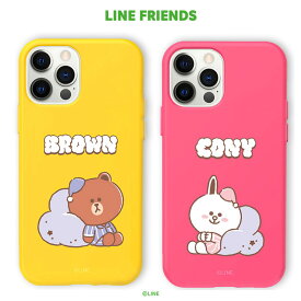 アイフォン 12 ケース mini LINE FRIENDS Dreamy Night カラーソフトケースiphone 12 pro カバー iphone 12 mini ケース 可愛い 背面 かわいい キャラクター ライン ブラウン コニー ギフト レディース メンズ イエロー ピンク [公式ライセンス品]