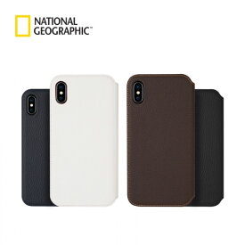 【公式】iPhone SE (第3世代) ケース カバー 手帳型 National Geographic Eco-Leather FOLIO CASE [iPhone SE2/XS/X] ナショジオ スリム 軽量 フリップ式 カード収納 アイホンケース