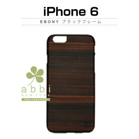 iPhone6s/6 ケース 天然木 Man＆Wood Ebony （マンアンドウッド エボニー）ブラックフレーム マンアンドウッド,木目,木のケース,木製,ウッドケース,ウッドプレート,iPhone6 カバー,アイホン6 ケース,iPhone6 4.7イン カバー,