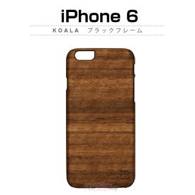 iPhone6s/6 ケース 天然木 Man＆Wood Koala （マンアンドウッド コアラ）ブラックフレーム マンアンドウッド,木目,木のケース,木製,ウッドケース,ウッドプレート,iPhone6 カバー,アイホン6 ケース,iPhone6 4.7イン カバー,