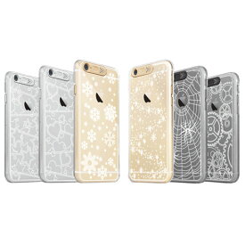 iPhone6s Plus/6 Plus ケース i-Clear イルミネーションケース6種類（ギャラクシー/ゴールド,スノー/ゴールド,ハート/ホワイト,スター/ホワイト,スパイダー/ブラック,ギア/ブラック）LEDフラッシュ通知