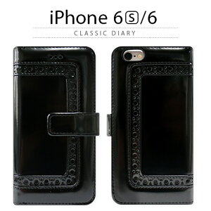 �y�󂠂� �A�E�g���b�g�z iPhone6s �P�[�X �蒠�^ ZENUS Classic Diary Black�i�[�k�X �N���V�b�N�_�C�A���[ �u���b�N�j�A�C�t�H�� iPhone6 �{�v