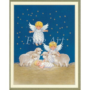 シャドープリント「天使とヒツジ」FA17-31 メール便/宅配便可