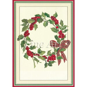 シャドープリント「ヒイラギのリース」FA17-35 メール便/宅配便可