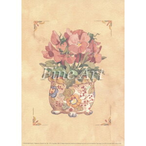 シャドープリント「赤いパンジー」FA18-049 メール便/宅配便可