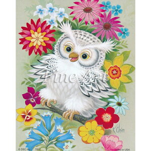 シャドープリント「ハッピー・フクロウ」FA18-116 メール便/宅配便可