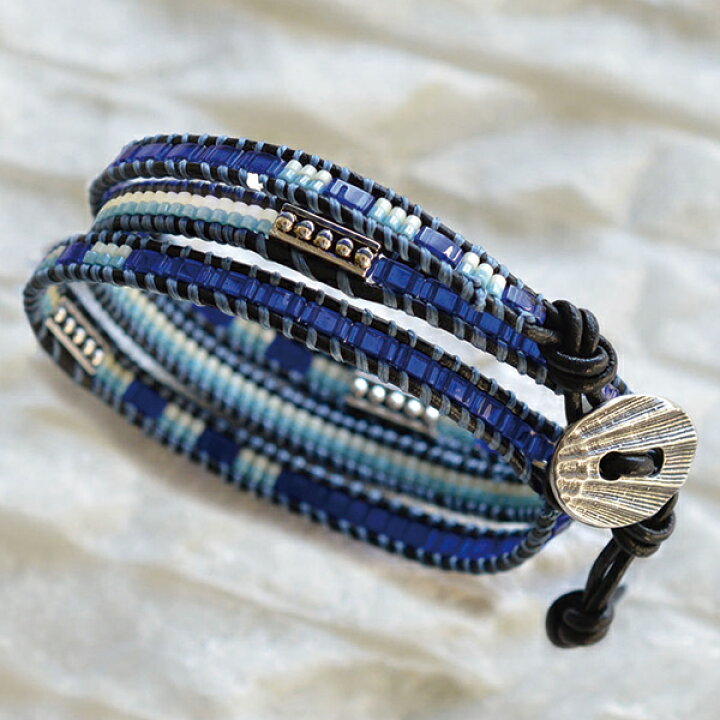 楽天市場】３連ラップブレスキット ロイヤルブルー メール便/宅配便可 bfk-424 : 手芸用品のABCクラフト べっ甲ブルー❀ハンドメイド ラップブレスレット #327