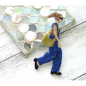 MIYUKI ビーズ刺しゅうキット おでかけブローチ ショッピング メール便/宅配便可  hca14-1